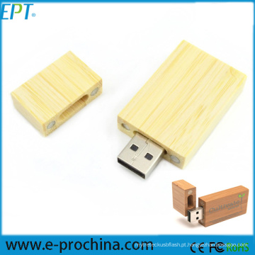 Gravação a laser de alta velocidade Logo Eco-Friendly Wood USB Memory Drive